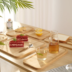 Bamboo Serving Trays Rectangular Natural Wood For <b>Tea</b> <b>Coffee</b> Hotel Use - Product Image 1