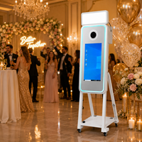 Machine de photomaton interactive avec miroir de 40 pouces, appareil photo reflex numérique, Wi-Fi et support portable