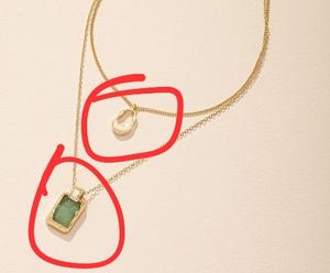 สร้อยคอสองชั้นสำหรับผู้หญิงสร้อยคอจี้ห้อยคอแนวฮิปฮอป - Product Image 5