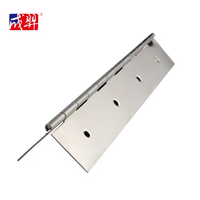 Charnière de piano longue et continue en acier doux plaqué zinc, robuste, de conception industrielle, pour hangars, charnière en acier inoxydable
