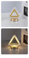 Lampe LED créative en acrylique USB à chargement tactile, lumière blanche chaude, motif étoile et lune, CRI 80 élevé, batterie, certifiée FCC, pour vente en gros transfrontalière