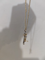 Cadeau de la Saint-Valentin Collier en argent sterling S925 avec figurine de couple s'embrassant