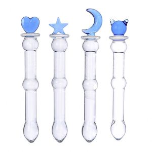 Star Love, juguete sexual para adultos para mujeres, hombres, <span class=keywords><strong>Gay</strong></span>, cuentas Anales de cristal, bolas grandes, consolador de cristal, pene, tapón trasero, masturbador de pene artificial - Product Image 1