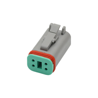 Conector Automotriz Impermeable de 4 Pines, Carcasa de Plástico Gris, Enchufe Eléctrico para Automóvil, Uso en Cableado de Vehículos