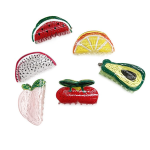 Fermagli per capelli Tz Fruit da 9 cm con design a cartoni animati per donne e ragazze, in plastica casual di alta qualità - Product Image 1