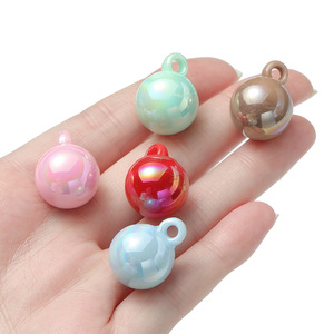 Acrylic Round <b>Bead</b> 16mm UV Coated Bright Color Loose <b>Beads</b> For Jewelry Making DIY Accessories - Product Image 2