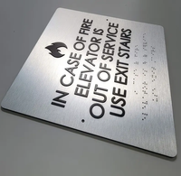 Panneau tactile braille en relief pour salle de bain, en acier inoxydable, pour accès handicapés, marqueur de porte pour toilettes hommes/femmes/unisexe