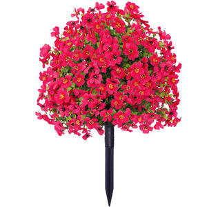 Fiori Artificiali a Sfera di <span class=keywords><strong>Violette</strong></span>, Cespugli Realistici Fatti a Mano, Resistenti ai Raggi UV, in Plastica, per Decorazione di Portico, Patio, Giardino e Casa - Product Image 5