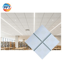 Plaque de plafond en plâtre ignifuge stratifiée PVC, triple protection, imperméable, anti-humidité, anti-moisissure, pour hôtels, hôpitaux, centres commerciaux