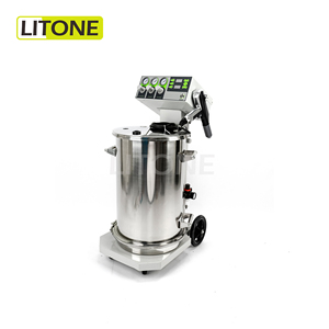 Línea de sistema de equipo de producción de pulverización de pintura y recubrimiento automático con mini tolva con pistola de polvo para acabado metálico - Product Image 1
