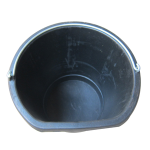 20 Quart phẳng mặt cao su xô, bền cao su tái chế xô cho bê tông, đen cao su Feeder Thùng với xử lý - Product Image 3