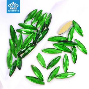 Lot de 50 formes de cristaux K9, strass de couleur vert, 3D, à dos plat, pour Nail Art, décoration d'ongles, 25 couleurs, C06 - Product Image 2