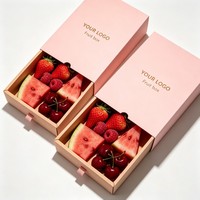 Boîtes tiroirs personnalisées en gros avec logo, encre soja, pour fruits, gâteaux, noix et fruits secs – Emballage de luxe de haute qualité