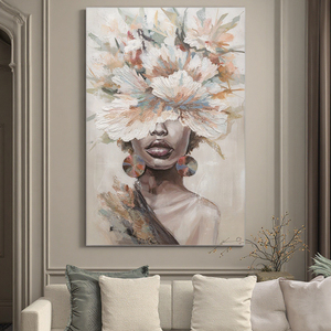 <span class=keywords><strong>Ritratto</strong></span> creativo della pittura decorativa tridimensionale astratta pittura a olio di struttura dipinta a mano pura arte del portico del soggiorno - Product Image 3