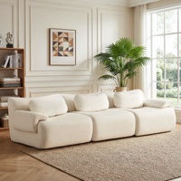 USA Lager Kostenloser Versand Wohnzimmermöbel Nephele Wellenförmiges Sektionalsofa Komprimiertes Modulares Sofa