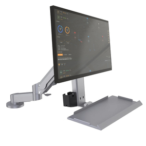 Cần gạt màn hình thiết bị y tế tùy chỉnh Meisonic T8-GA01KB-Z với khay bàn phím, thiết kế mới, bố trí bàn làm việc tiện lợi với các tính năng tiện dụng - Product Image 2