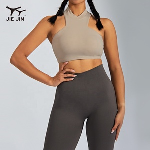 JIEJIN palestra per esercizi comodi Stretch medio supporto antiurto Comfort Running Fitness vuoto Sexy Yoga Halter sport <span class=keywords><strong>B</strong></span> - Product Image 2