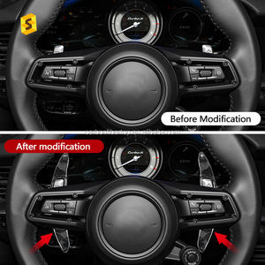 Accessoires intérieurs de voiture en Fiber de carbone forgé ES pour <span class=keywords><strong>Porsche</strong></span> Taycan <span class=keywords><strong>Panamera</strong></span> 2021 2022 <span class=keywords><strong>2023</strong></span> manette de vitesse - Product Image 4