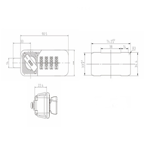 YH3709 Serrure mécanique à combinaison de haute qualité pour casier et boîte aux lettres sans clé, avec clé maîtresse pour casier - Product Image 6