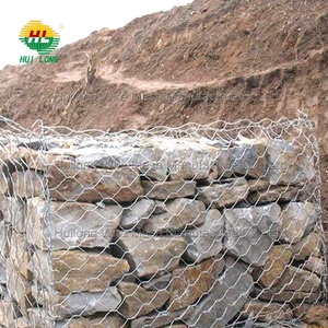 1x1x1 mạ kẽm dây sắt gabion lưới lỗ lục giác cắt theo kích thước 4mm hộp đá rọ đá cạnh tranh giá boite En gabion - Product Image 2