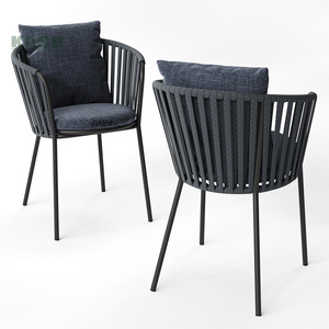 Corde Restaurant Moderne Bricolage Patio Personnaliser Canne Chaises Bois Tissé Conception <span class=keywords><strong>Jardin</strong></span> Armure En Aluminium <span class=keywords><strong>Chaise</strong></span> D'extérieur - Product Image 5