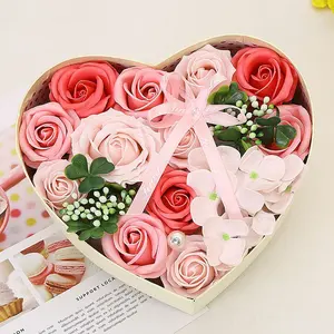 YOPIN 270 fiori artificiali sapone da sposa confezione regalo prezzo economico regali di san valentino scatola di fiori di sapone