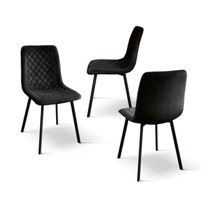 Arianna <b>Chair</b> <b>Set</b> <b>Of</b> <b>4</b> Black Velvet Metal Legs Indoor <b>Dining</b> <b>Chair</b> - Product Image 2