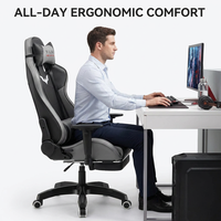 Chaise de bureau ergonomique AOR avec hauteur réglable, base en bois, pieds en nylon pour soulager la fatigue lombaire, vente en gros d'usine