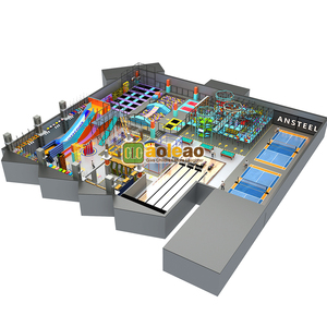Aoleao Custom 1900Sqm Industrial <b>Indoor</b> Playground with Trampoline Ninja Course Dry Slope and Sports Zones CE TUV CPC Certified - Product Image 4