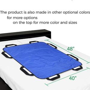 Colchoneta de transferencia para pacientes, azul real y negro, para asistencia de movilidad y reposicionamiento en cama - Product Image 3