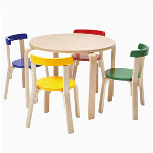 Bộ bàn ghế gỗ kiểu hiện đại cho trẻ em, có thể xếp chồng, dùng cho phòng chơi gia đình & lớp học, trường học & phòng ngủ - Product Image 2