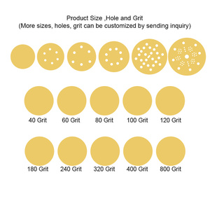 Discos de Lija Yinli de 6 Pulgadas, 17 Agujeros, Grano 80, Discos Verdes de 150 mm, Discos de Lija de Circonio 80, 5 Pulgadas, con Velcro, 100 Unidades - Product Image 5