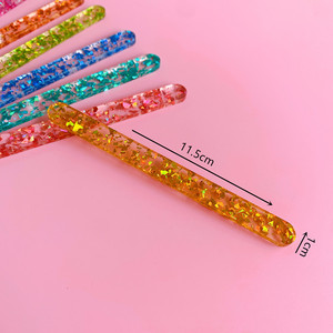 แท่งไอศกรีมอะคริลิคประดับเลื่อมลายน้ำผึ้งและหวานๆ สำหรับตกแต่งเค้กวันเกิด อุปกรณ์ตกแต่งโต๊ะขนมหวาน 5162 - Product Image 4