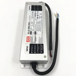 MEANWELL ELG-300 300W 12V 24VLED電源110V/220VAC防水IP67Meanwell調整可能LEDドライバー