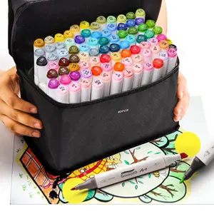 新产品 pantone 48 颜色绘画艺术标记双端双端永久防水标记笔绘图