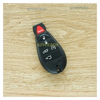 Clé télécommande Chry à 6 boutons sans logo (FOBIK/433 Mhz/Puce 46/Déverrouillage, Verrouillage, Ouverture de hayon, Démarrage à distance, Fonction panique)
