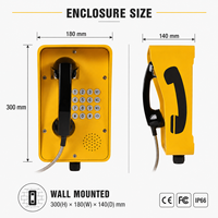 Teléfono Inalámbrico con Cable Blindado, Certificado CE FCC IP66, con Teclado Completo, para Metro, Ferrocarril, Carreteras, Plantas Eléctricas y Túneles