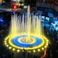 Fontaine musicale durable à contrôle complet, motifs multi-jets, éclairage LED multicolore, équipement extérieur