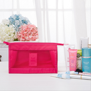 Wholesale Fashionable Polyester Cosmetic Bag with Zipper Closure Clear Travel Mesh <strong>Make</strong> <strong>up</strong> <strong>Pouch</strong> - Product Image 6
