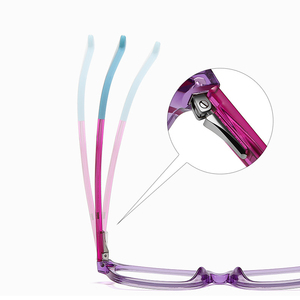 แว่นสายตาสำหรับเด็ก TR90เรย์สีฟ้าใสสีชมพูฟ้าใสแบบเสียบแขนดีไซน์ใหม่ - Product Image 4