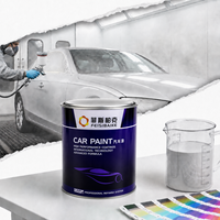 FEISIBAIKE Peinture liquide acrylique couleur argent 1K pour voitures, excellente performance de pulvérisation pour les grands projets de réparation automobile