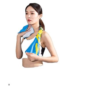 Impression numérique personnalisée 100% microfibre refroidissement instantané respirant sensible au froid double couleur serviette froide - Product Image 2