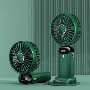 Handheld Mini <b>Fan</b> 800mAh Foldable <b>Portable</b> Desk Outdoor <b>Neck</b> Hanging 5 Speed USB Rechargeable <b>Fan</b> Phone Stand Display Screen - Product Image 6