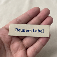 Étiquettes tissées personnalisées en gros pour vêtements, étiquettes de marque OEM, étiquettes de taille et d'entretien pour T-shirt, sweat à capuche, chapeau