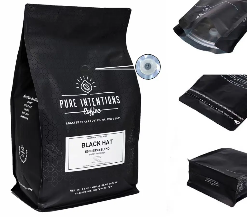 사용자 정의 인쇄 브랜드 매트 250g 1KG 플랫 바닥 커피 백 밸브와 지퍼 커피 콩 포장 가방