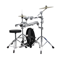 Outdoor 18 Inch Bass Drum Transparent Double Lays Oil Drum Head 5 Pcs Portable Drum Set for Practice