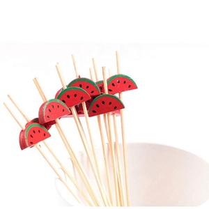 Suministros <span class=keywords><strong>para</strong></span> fiestas Brochetas de frutas decorativas de sandía 12cm Selecciones de Bambú - Product Image 3