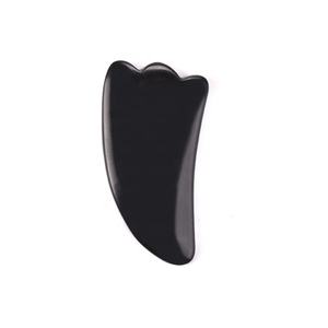 Mushang Skincare Gesichts massage gerät mit Box Horn Shaped Black Obsidian Gua Sha Stone - Product Image 2