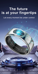 Boîtier de charge pour bague intelligente R08, étanche 5 ATM, contrôle par application, moniteur de fréquence cardiaque, d'oxygène sanguin, de sommeil, de santé, suivi sportif et de forme physique - Product Image 4