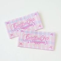 Consultant en identité de marque, conception professionnelle écologique, étiquettes de vêtements, tissu certifié OEKO-TEX, étiquette tissée pour encolure